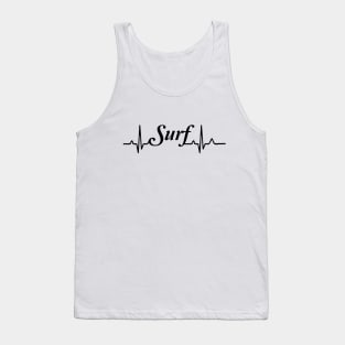 waves, surfing, heart, rate, beach shirt,surf, surfer,shirt, summer shirt, Tank Top